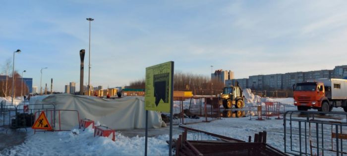 Центральную площадь Сургута частично перекрыли из-за ремонта