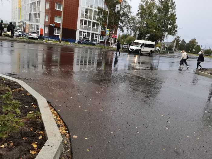 ​Как получилось, что дорогу отремонтировали, а лужи на пешеходном переходе как были, так и остались?