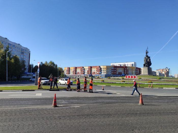 В Сургуте вновь ремонтируют центральную кольцевую развязку, но уже на другом участке