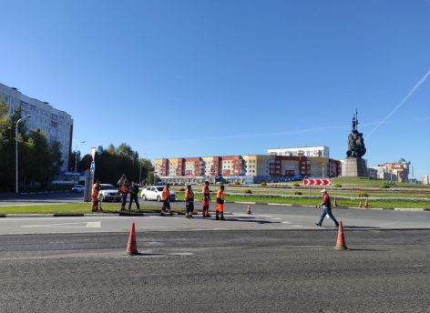 В Сургуте вновь ремонтируют центральную кольцевую развязку, но уже на другом участке