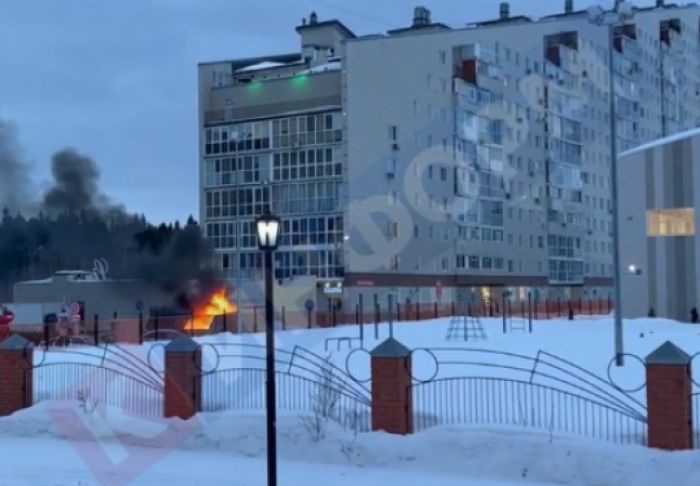 ​На Крылова сгорел мусорный контейнер // ВИДЕО