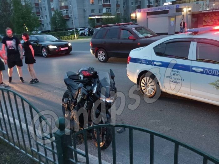 Девушка-байкер пострадала в ДТП в Сургуте 