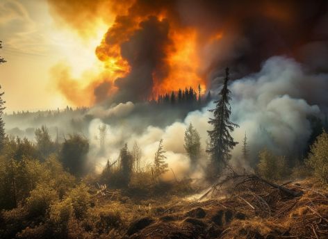 Пять лесных пожаров тушат в Югре