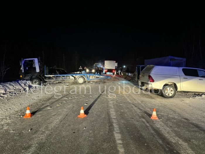 ​В ДТП с груженым эвакуатором в Югре пострадали три человека