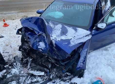 ​В ДТП в Ханты-Мансийском районе пострадали три человека