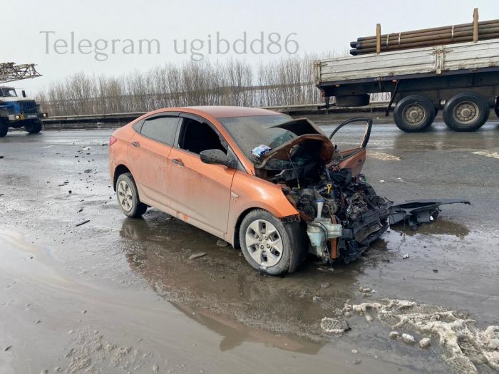 ​Два человека получили травмы в ДТП на трассе «Тюмень − Ханты-Мансийск»