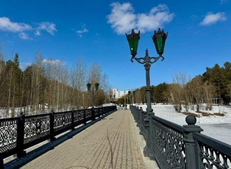 В парке «За Саймой» ремонтируют мост