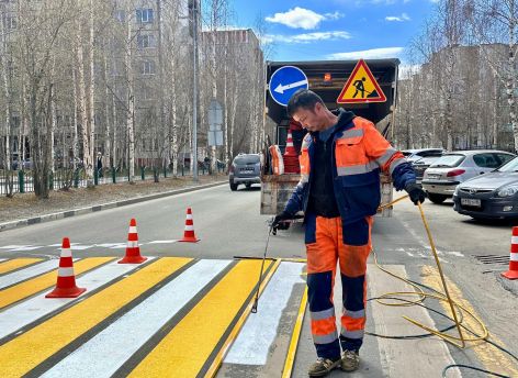 Дорожную разметку Сургута сделают ярче и заметнее