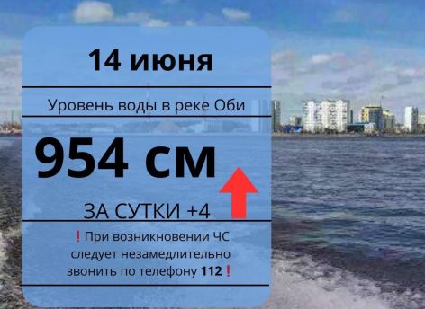 ​Уровень воды в реке Обь поднялся еще на четыре сантиметра