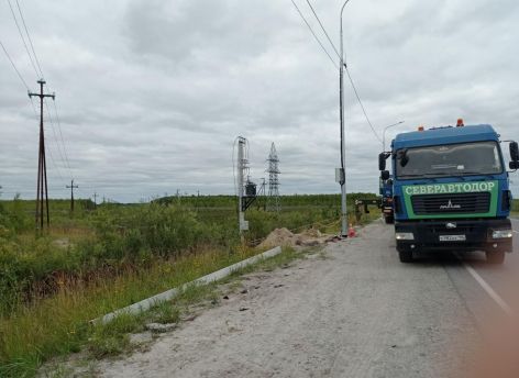 ​В Сургуте на восточной объездной дороге устанавливают освещение 