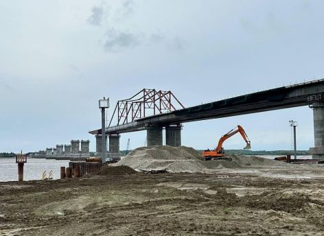 ​Работы на правом берегу моста через Обь в Сургуте завершены