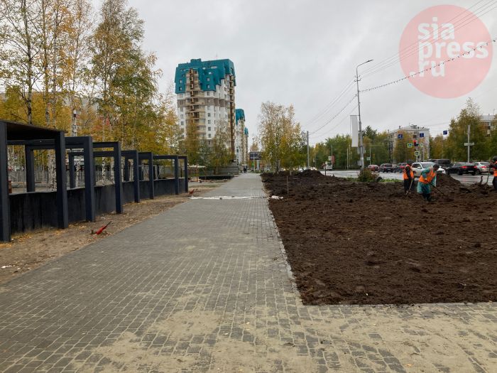 Благоустройство сквера на Бульваре Свободы завершат к концу октября