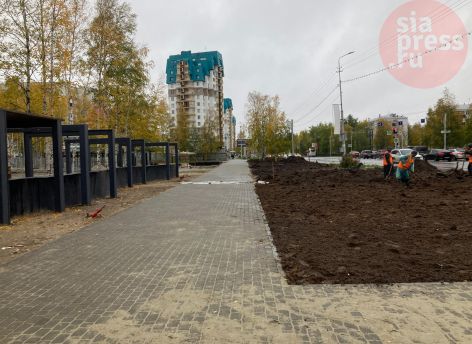 Благоустройство сквера на Бульваре Свободы завершат к концу октября