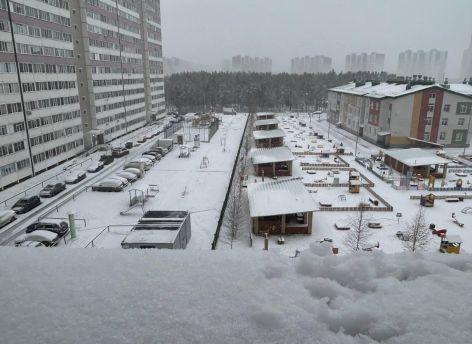 Сургут накрыло первым крупным снегопадом // ФОТОФАКТ