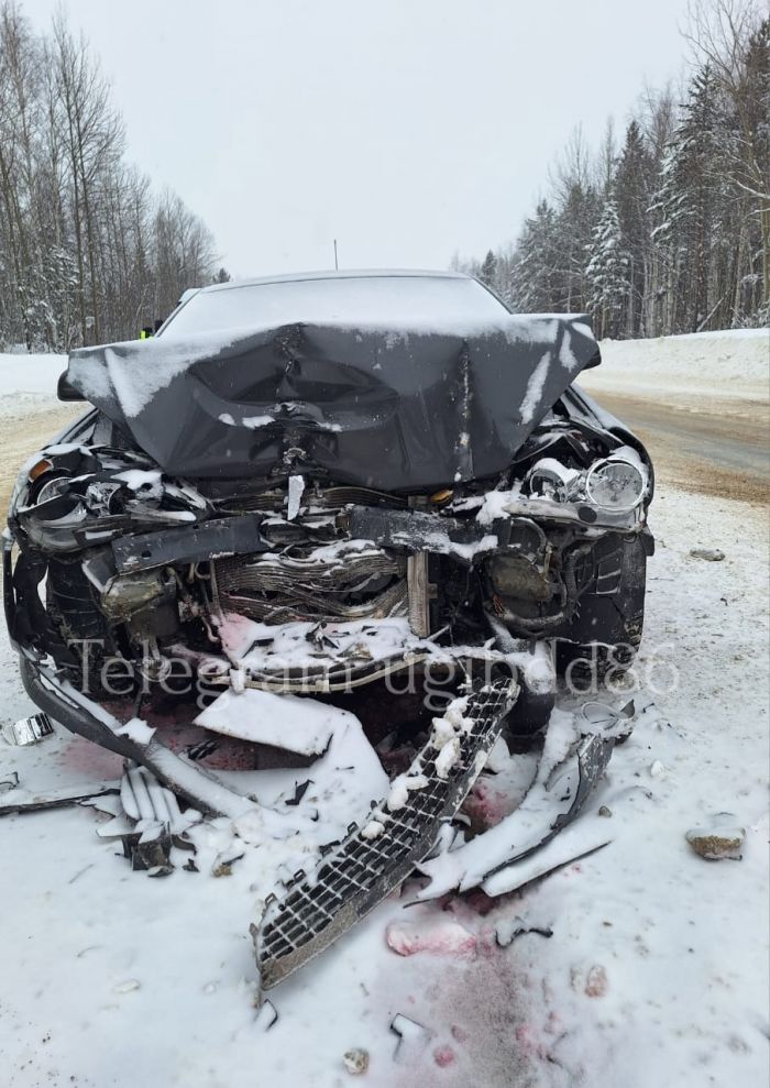 Водитель Opel не выдержал дистанцию и врезался в грузовик на трассе ХМАО