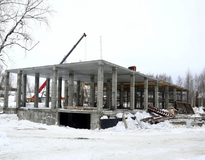 ​В поселке Сургутского района продолжается строительство нового культурно-досугового центра