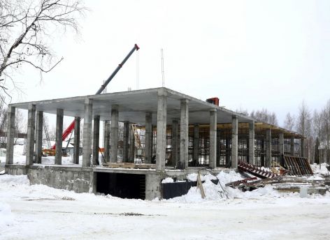​В поселке Сургутского района продолжается строительство нового культурно-досугового центра