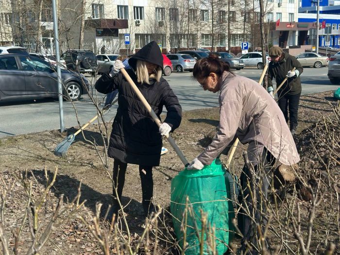 Сургут стал чище: около 400 жителей города вышли на субботник к 9 мая