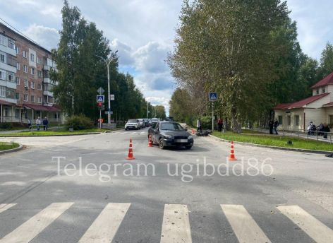 ​В Урае при столкновении трех автомобилей пострадал мотоциклист